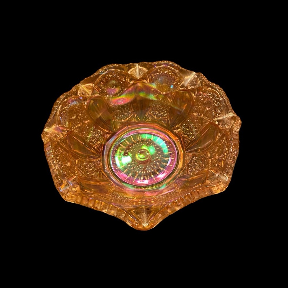 Vintage LE Smith Carnival Glass Bowl mint condition - Picture 6 of 9